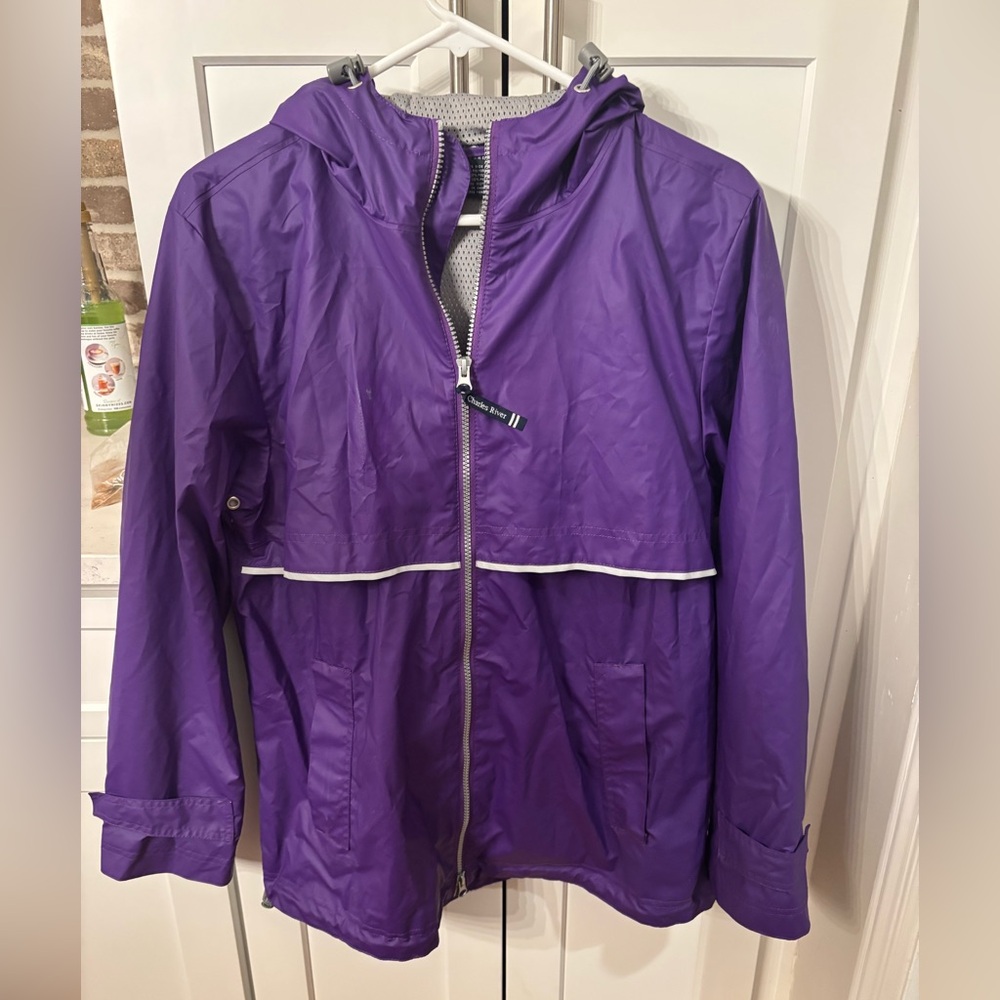 Purple Charles River Rain Jacket